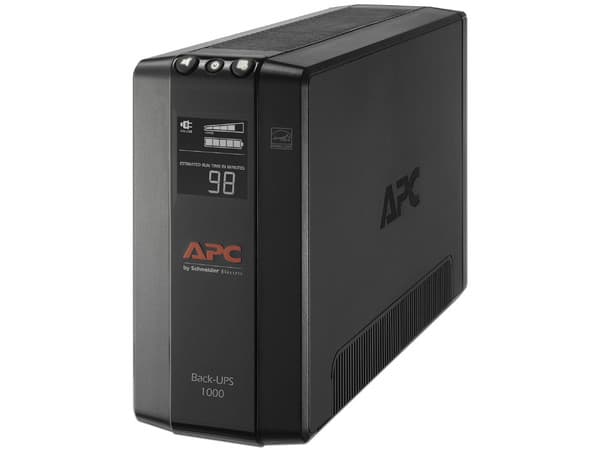 Batería de Respaldo APC BX1000M-LM60 1,000VA/600Watts con 8 contactos, NEMA 5-15P, voltaje de entrada 120V.