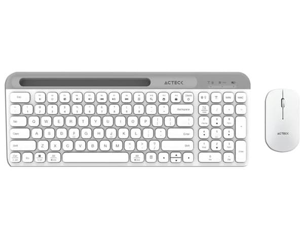 Kit de Teclado y Mouse Acteck Creator Virtuos Silk MK720, Bluetooth, Color Blanco.
