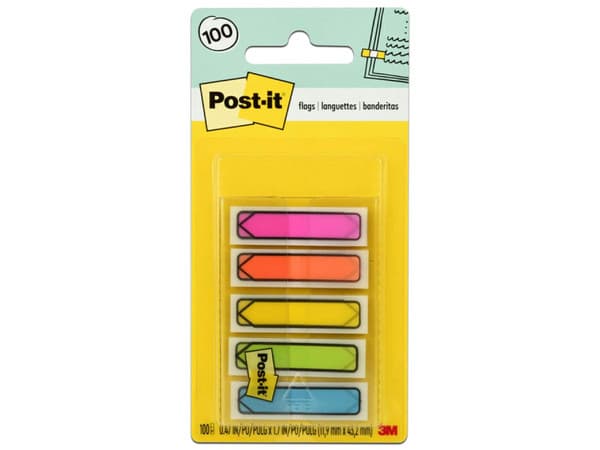 Banderitas 3M Post-it, Flecha Neón, 5 Blocks Multicolor.
