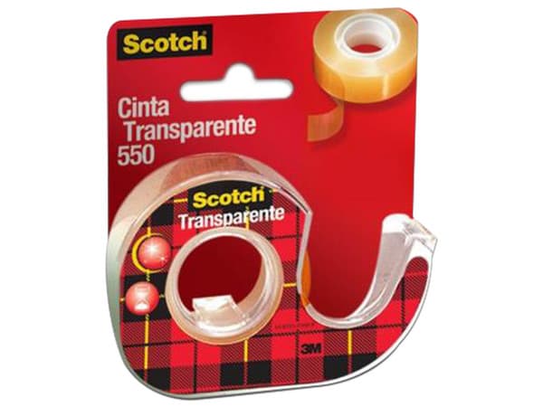 Cinta Scoth 3M 550 de 0.19 x 30m, con Despachador.