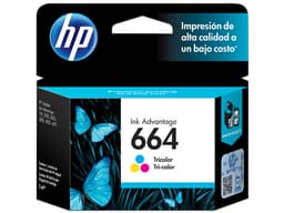 Cartucho de tinta HP 664 Tricolor Original (F6V28AL). - imagen 1