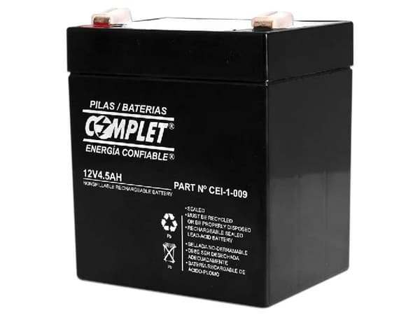 Batería de Reemplazo Complet CEI-1-009, 12v, 4.5Ah, Color Negro.