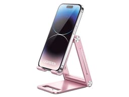 Soporte para Teléfono celular de aluminio Ugreen, ángulo ajustable, compatibilidad con dispositivos de 4.7" a 7.9", Color rosa. - imagen 2