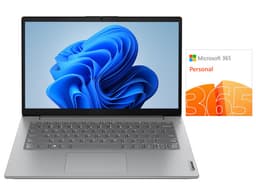 Laptop Lenovo V14 G4:Procesador AMD Ryzen 3 7320U (hasta 4.1 Ghz),Memoria de 16GB LPDDR5,SSD de 512GB,Pantalla de 14" LED Full HD (1920 x 1080),Video Radeon 610M,S.O. Windows 11 Home,Incluye Microsoft Office 365 personal Preinstalado. - imagen 1