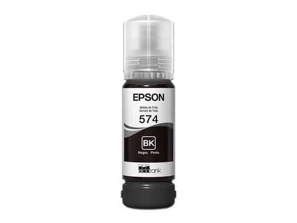 Botella de Tinta Epson T574, 65 ml, Color Negro.