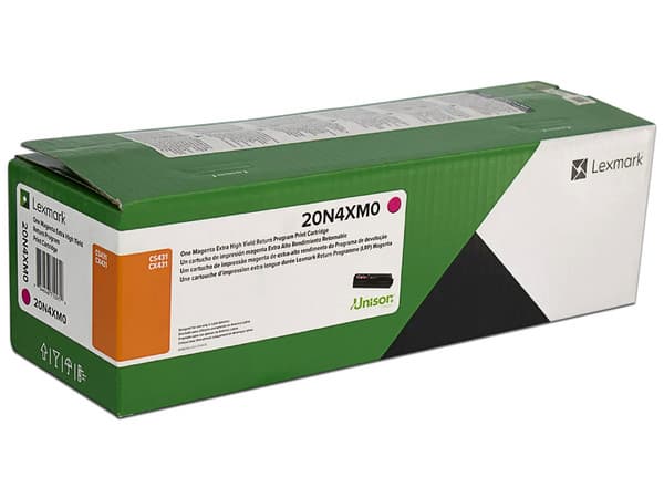 Cartucho de Tóner Lexmark, Magenta, Alto Rendimiento, Modelo: 20N4XM0.