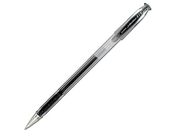 Bolígrafo Zebra J Roller RX Punto Mediano 0.7mm Tinta Gel. Color Negro. Paquete con 6 piezas.