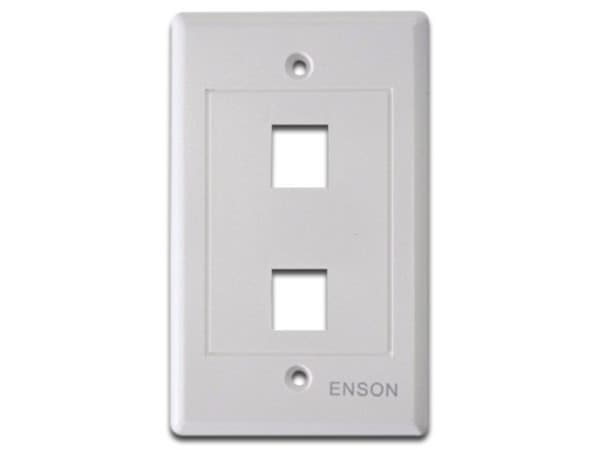 Tapa para caja Enson, Montaje en Pared de 2 salidas.