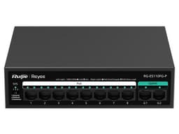 Switch Ruijie RG-ES110FG-P de 8 puertos PoE+ de 10/100 Mbps, 2 puertos de 10/100/1000 Mbps, Protección Eléctrica de 4KW. - imagen 1