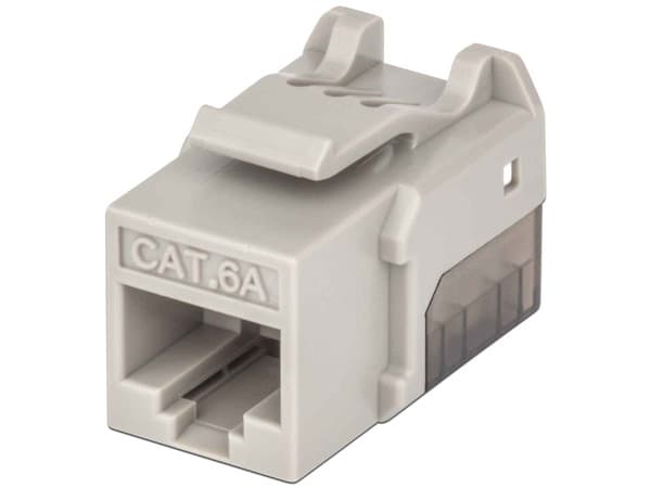 Jack Keystone Intellinet, Cat 6. Gris con Negro.