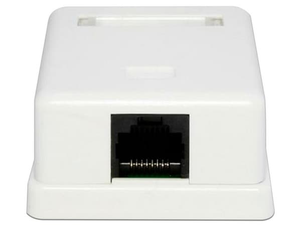 Roseta de Pared Linkedpro LP-WP-6036 con 1 Puerto, Incluye Jack STP, Cat5e, Color Blanco.
