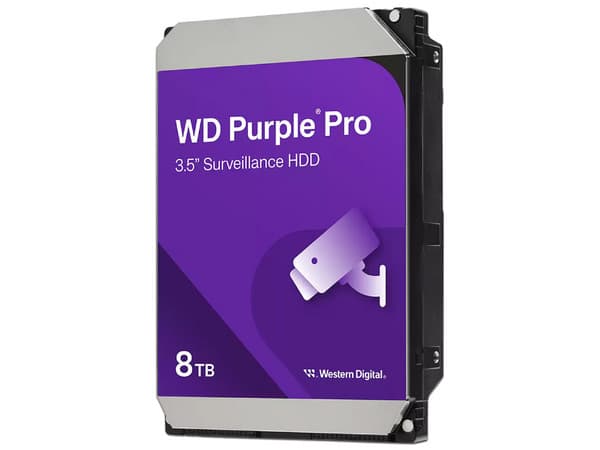 Disco Duro para Videovigilancia Western Digital Purple de 8TB, IntelliPower RPM, 256 MB Caché, SATA III (6 Gb/s).