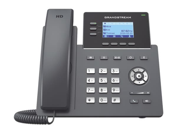 Teléfono IP Grandstream Networks GRP2603, Pantalla LCD retroiluminada, 3 líneas y 2 Puertos Gigabit.