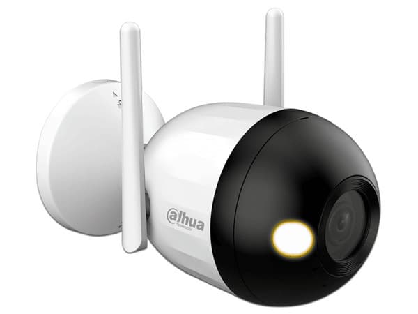 Cámara IP Tipo bala Dahua DH-F2C-LED de 2MP (1920 x 1080), Lente de 2.8mm, Luz Blanca hasta 30m, IP67, Color Blanco, (Incluye Memoria Micro SD de 32GB).