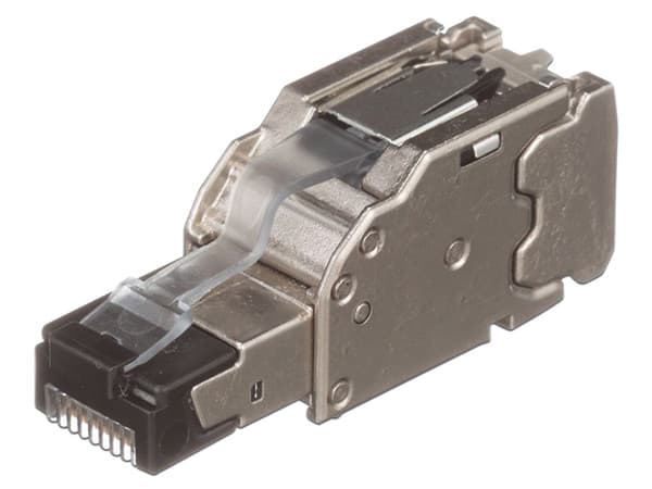 Plug RJ-45 Blindado Panduit FPS6X88MTG, Terminación en Campo Certificable, Compatible con Cat5e, Cat6 y Cat6A. Color Plata.