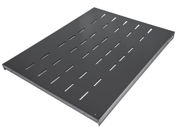 Charola Fija para Gabinete o Rack de 4 postes Intellinet 712576 ventilada, soporta hasta 100kg, 60cm, 1U.