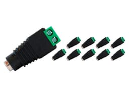 Paquete de 10 Conectores de Corriente Hembra Enson ENS-FC01 tipo Jack 3.5mm, para Cámaras CCTV, con Bloque polarizado. - imagen 1