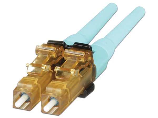 Conector de Fibra Óptica Panduit, LC Duplex OptiCam, Multimodo 50/125 OM3/OM4, Color Aqua.