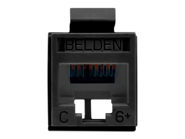 Conector Belden Jack RJ-45 Cat6 UTP, REVconnect. Color Negro.