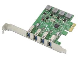 Tarjeta adaptadora X-Media XM-PEX-U304S de hasta 5 Gbps con 4 puertos USB 3.0, PCI Express. - imagen 1