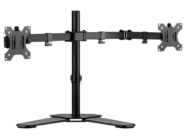 Soporte BRobotix de 2 Brazos, para Monitores de 13" a 32", sobre escritorio. Color Negro.