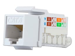 Conector RJ45 Categoria 6, Vertical, Color Blanco. - imagen 1