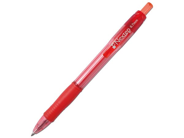 Bolígrafo Nextep de gel retráctil, mediano, con punta de 0.7 mm, color rojo. Paquete con 6 piezas. Contenido total: 4 paquetes.