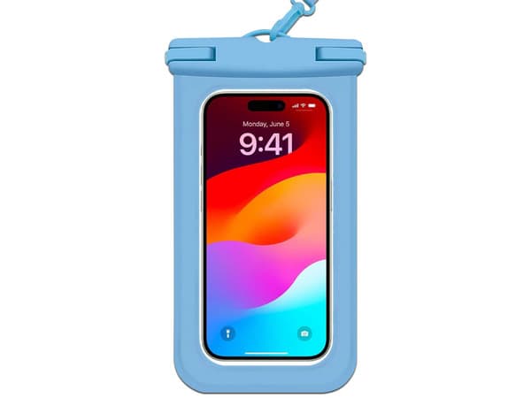 Funda Protectora contra Agua Tekku, Colgante, Sumergible, Universal, Color Azul.