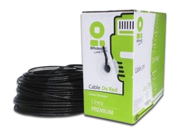 Bobina de Cable Cat5e (UTP) Caja con 305 m, Negro, 23 AWG, Sólido.