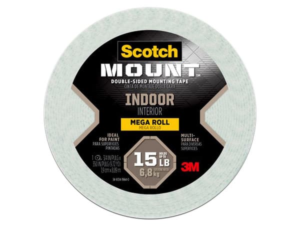 Cinta adhesiva para interiores 3M 110H-Long-DC, 19mm x 8.89m, 1 pieza.