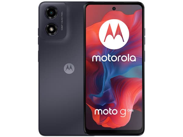 Smartphone Motorola Moto G04s: Procesador Unisoc T606 (hasta 1.6 GHz), Memoria RAM de 4GB, Almacenamiento de 256GB, Pantalla LED Multi-Touch de 6.6" HD+,Bluetooth, Wi-Fi, Cámara Principal de 50MP, Android 14, Color Negro.