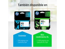 Cartucho de tinta HP 951XL Cian Original (CN046AL). - imagen 3