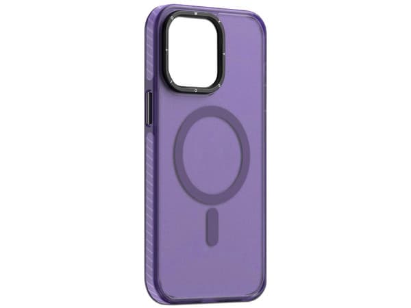 Funda protectora Tekku Matte Color para iPhone 15 Plus, Compatible con MagSafe, Color Violeta.