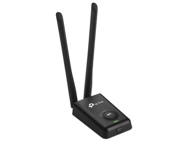 Adaptador Inalámbrico de alta potencia TP-Link TL-WN8200ND, Wireless N (Wi-Fi 4), hasta 300 Mbps, doble antena de alta ganancia, USB.