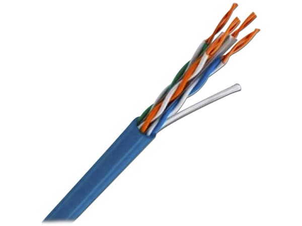 Bobina de Cable Cat6 (UTP) Caja con 305 m, Azul, 23 AWG.