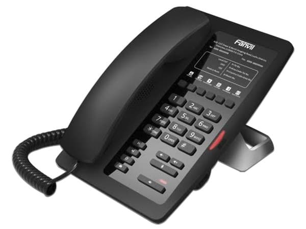 Teléfono IP para Hotelería, profesional con 6 teclas programables para servicio rápido, plantilla personalizable con PoE.