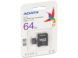 Memoria MicroSDXC UHS-1 ADATA Premier de 64GB, Clase 10, incluye adaptador SD. - imagen 1