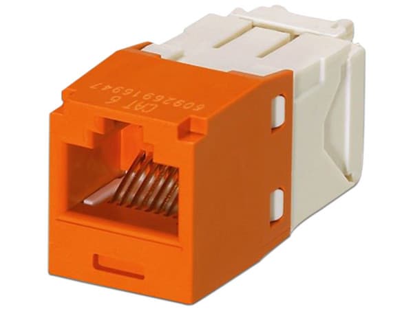 Jack Panduit CJ688TGOR cat6, RJ45. Color naranja.