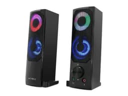 Bocinas ACTECK AC-935258, Iluminación LED, USB, 6W, 3.5MM, Color Negro. - imagen 1