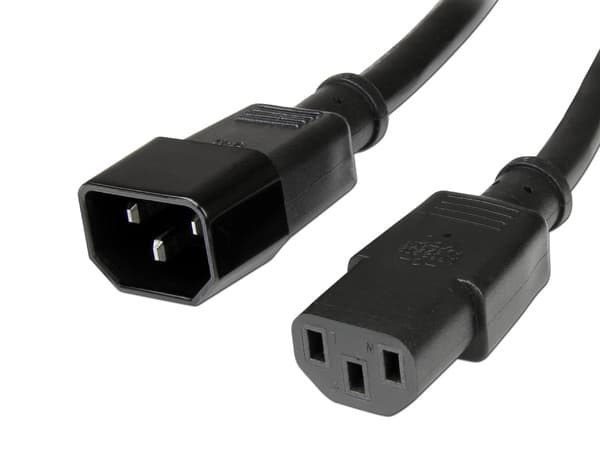 Extensión de cable de alimentación de C14 a C13, 1.8 m.