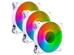 Kit de 3 Ventiladores Balam Rush Eolox Blaze EX90KW, 1200RPM, 120mm, RGB, Color Blanco. - imagen 1
