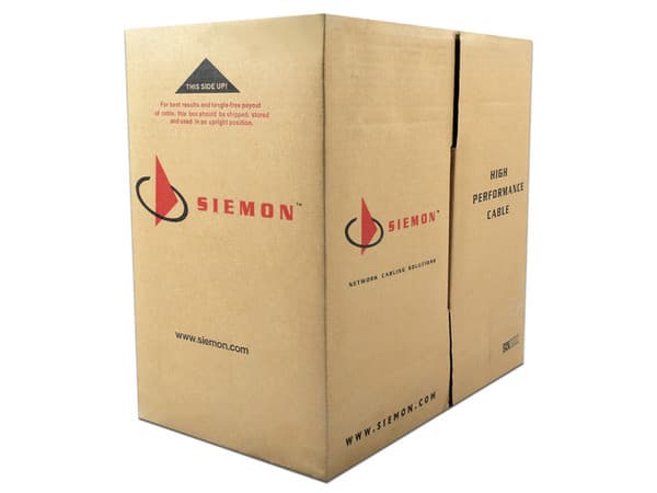 Bobina de Cable Siemon Cat6 (UTP), PVC (CM), 305 m, Gris, 24 AWG.