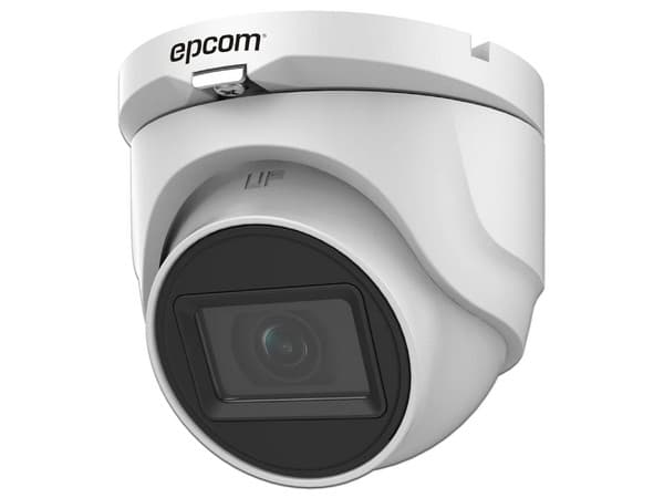 Cámara de Vigilancia tipo Domo Epcom E50-TURBO-G2/A Turret TURBOHD de 5MP (2560 x 1944), IR hasta 30m, Audio por Coaxitron, IP67.