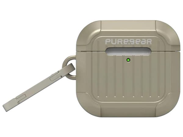Funda PUREGEAR para AirPods 4 Gen, Resistente, Color Titanio.