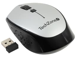 Mouse óptico inalámbrico TechZone TZ19MOU01-INA, Receptor USB. Color Plata. - imagen 1