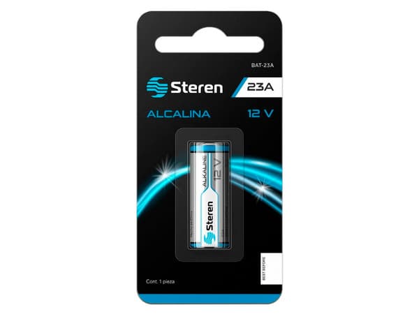 Batería alcalina Steren tipo 23A, 12V.