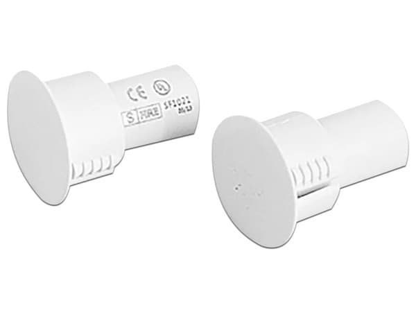 Contacto Magnético SFIRE para Puertas y Ventanas Metálicas, Empotrable, Color Blanco.