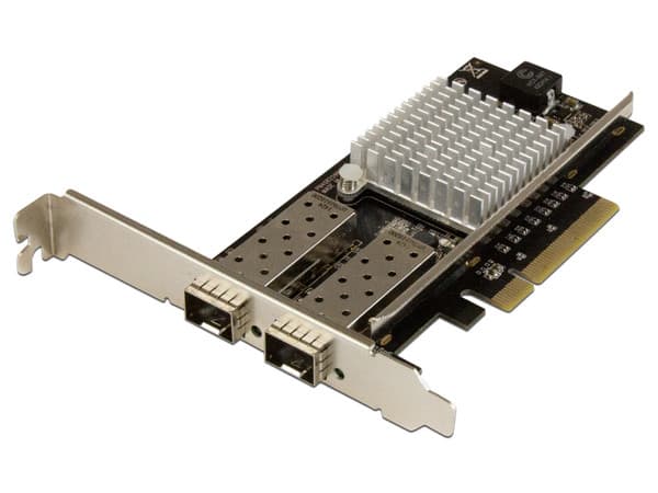 Tarjeta PCI Express de Red de Fibra de 10GB con 2 Puertos de SFP+ Abiertos.