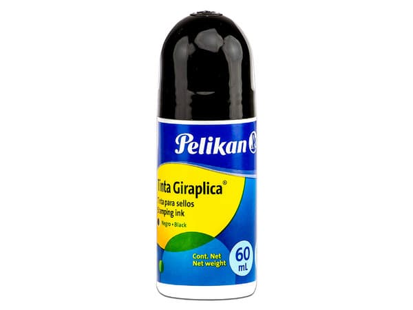 Tinta Para Sellos Pelikan Giraplica de 60ml. Color Negro.