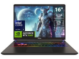 Laptop Gamer MSI Vector 16 HX AI: Procesador Intel Core Ultra 9 275HX (hasta 5.4 GHz), Memoria de 32GB DDR5, SSD de 2TB, Pantalla de 16" LED 2560 x 1600, 240Hz,Video NVIDIA GeForce RTX 5080, S.O. Windows 11 Pro,Teclado en Inglés - imagen 1